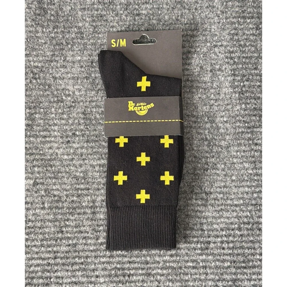 Dr. Martens AirWair Cross Logo Organic Cotton Blend Crew Socks S/M  (3-8) NEW